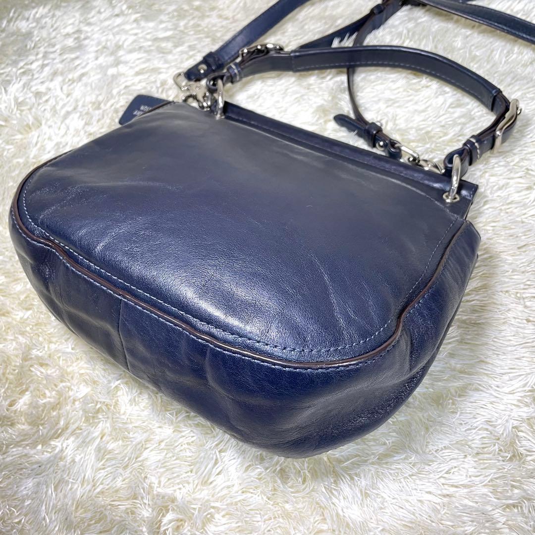 コーチ 2WAY ショルダーバッグ ニューウィリス 70アニバーサリー ネイビー