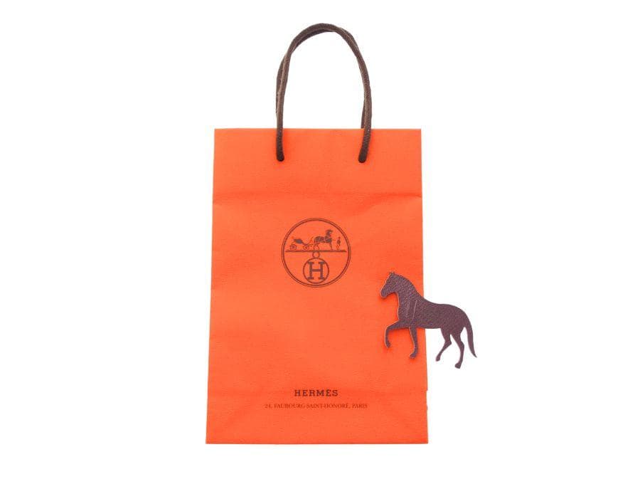 エルメス プティ・アッシュ ラッピングチャーム 馬 ダークブラウン HERMES