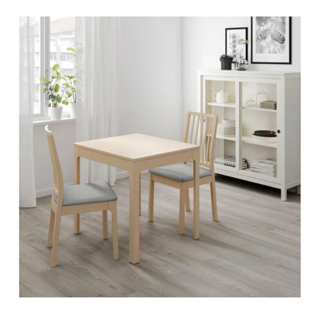 【美品】IKEA EKEDALEN エーケダーレン 伸長式テーブルバーチ