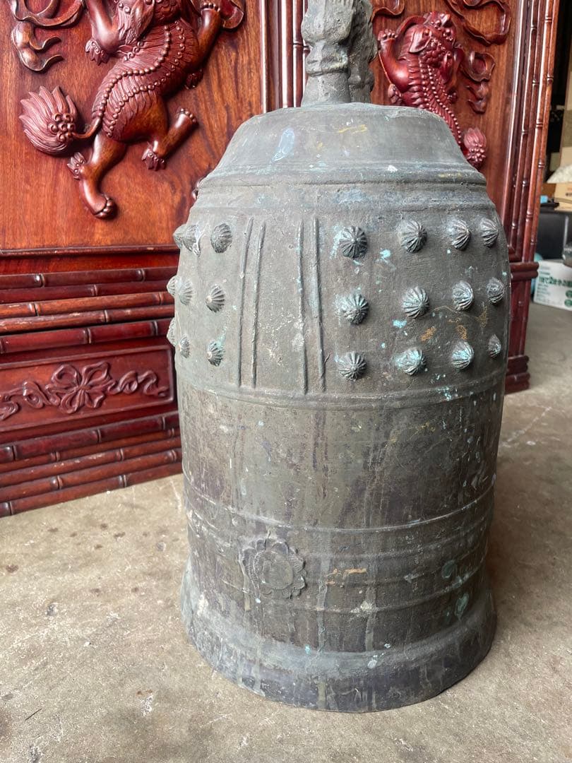 喚鐘　古銅 工芸品 熊平特製古銅 仏教美術 時代物 古美術 釣鐘 銅製 青銅