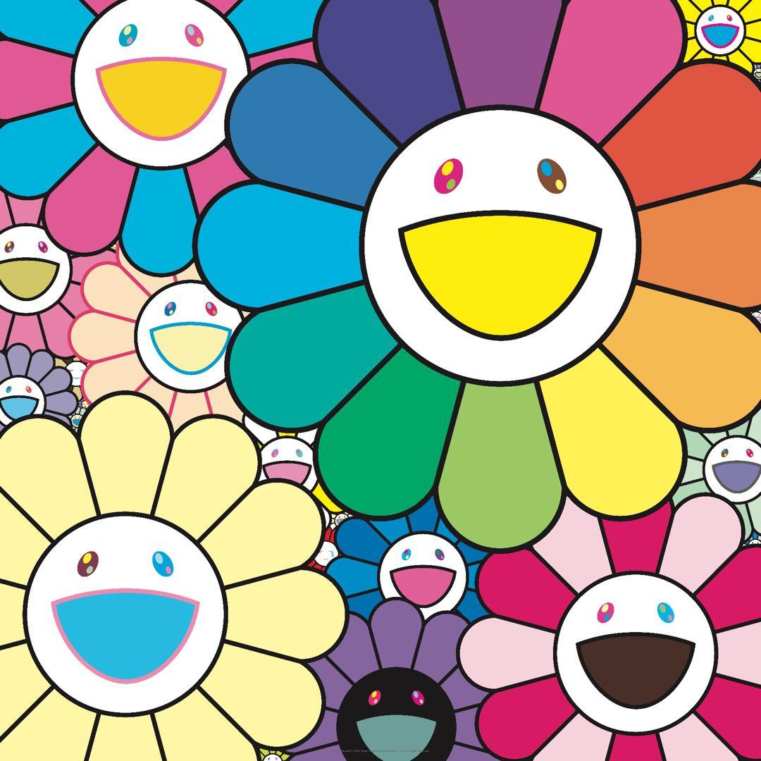 村上隆直筆サイン入りエディションプリント『お花がいっぱい』