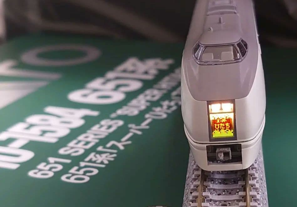 651系 スーパーひたち 7両 KATO ヘッドLED点灯 レア幕付