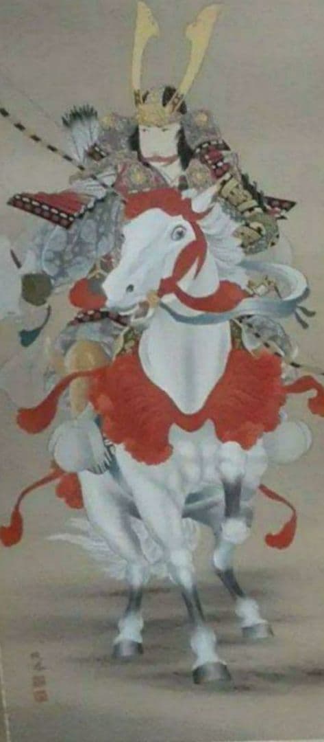 掛け軸/若武者