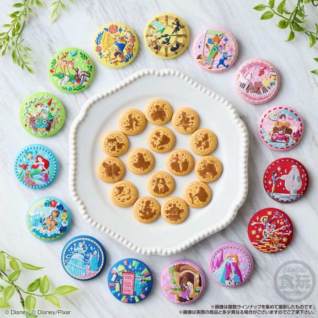 Disney Characters 刺繍缶バッジビスケット2