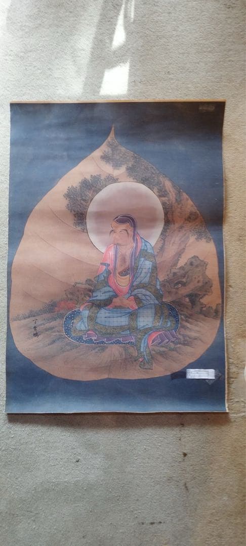 明時代 肉筆保證　掛け軸　捲り 古董品古美術 BD823C11-4