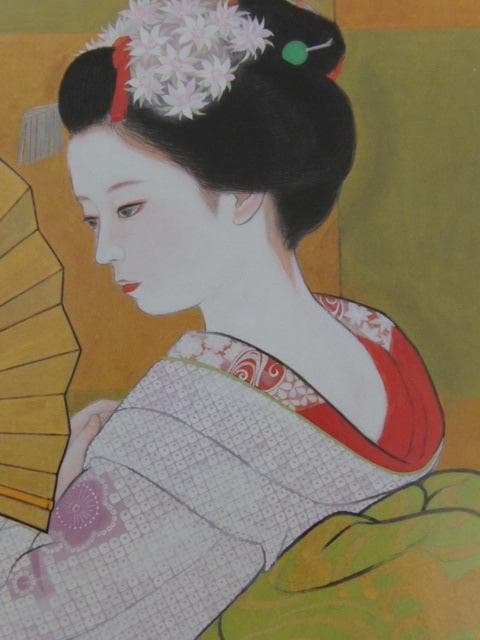 三輪良平、【舞】、希少な額装用画集より、新品額装付、状態良好