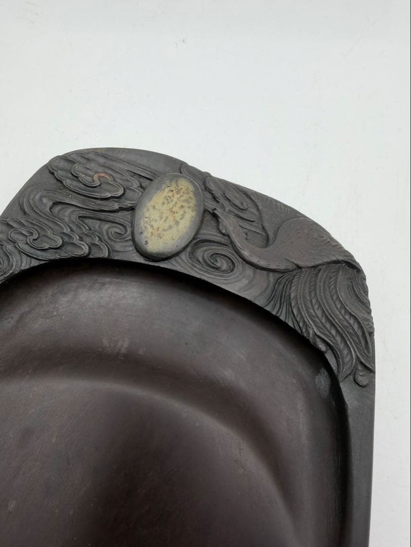 端渓硯　中国　硯　書道　鳥　骨董　すずり　スズリ
