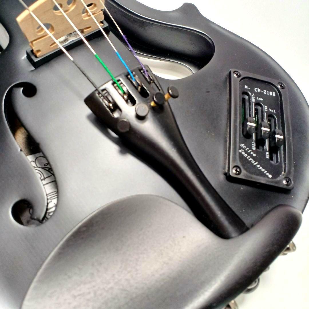 美品☆hallstatt ハルシュタット CV-210E エレキバイオリン 黒