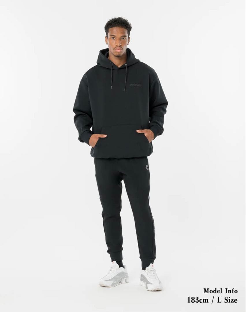 CRONOS CIRCLE LOGO HOODIE BLACK クロノス