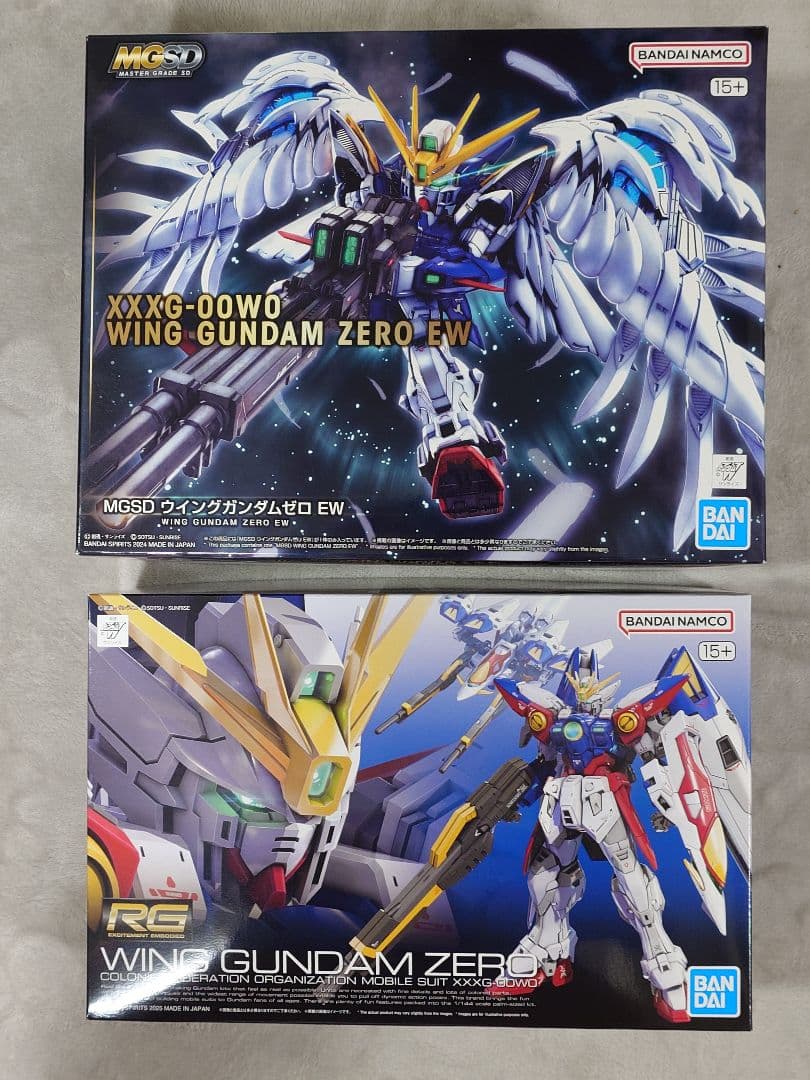 MGSDウイングガンダムゼロew　＆　RGウイングガンダムゼロ