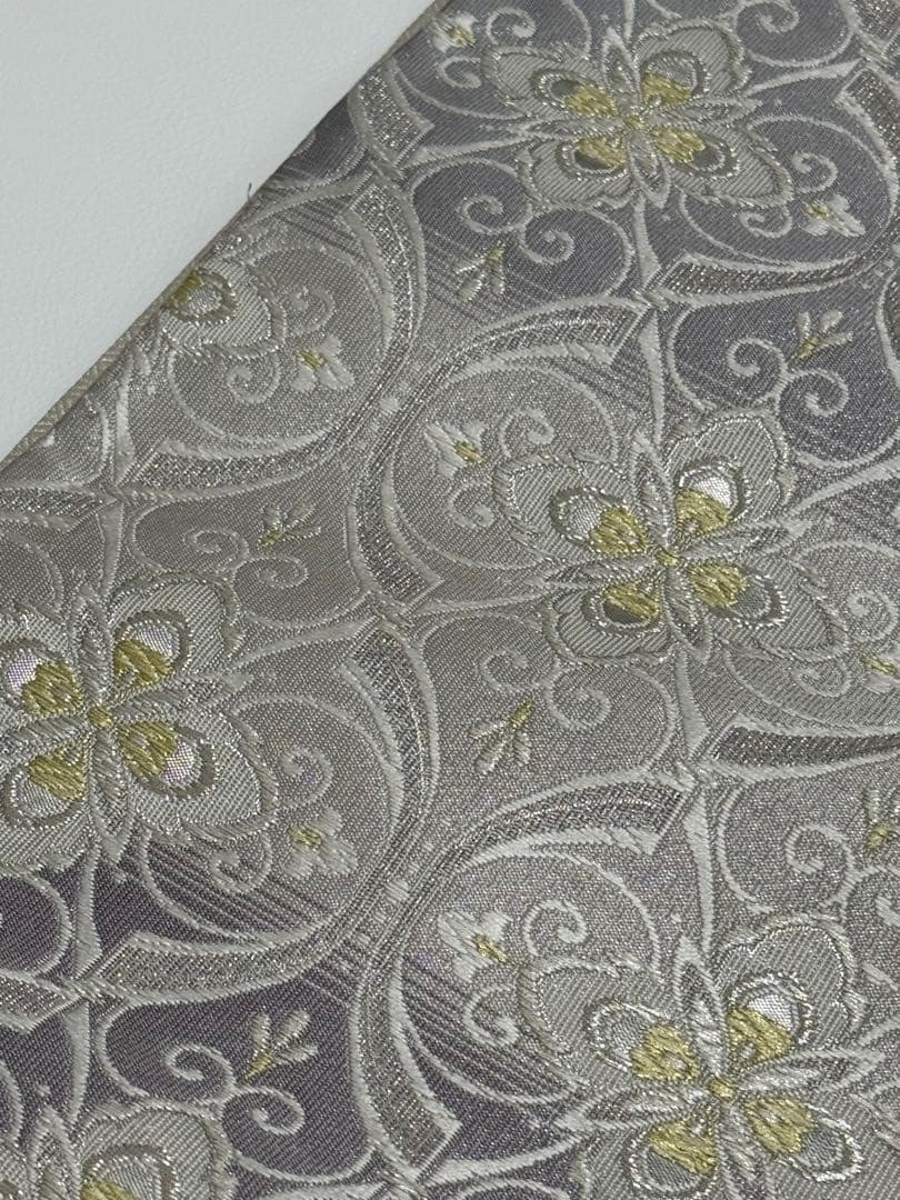 【新品未使用】 志都香織物　袋帯　西陣織　未仕立て　正絹　フォーマル　プラチナ箔