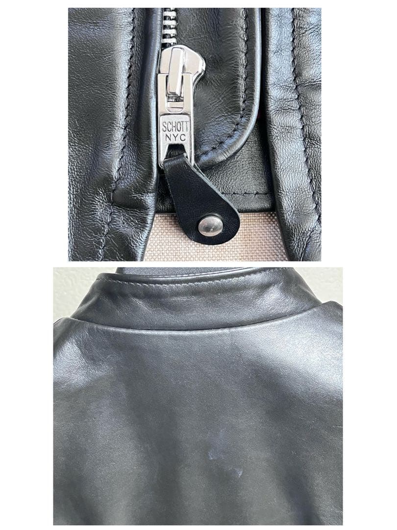 美品！36 Schott 641XXHホースハイド 家着用のみシングルライダース