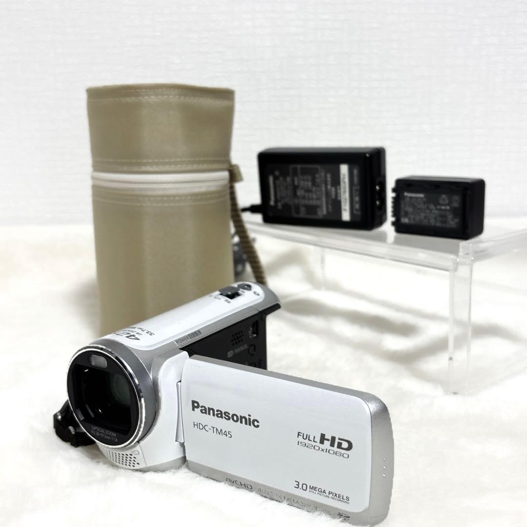 Panasonic HDC-TM45 ビデオカメラ 本体　SDカード ケース付き
