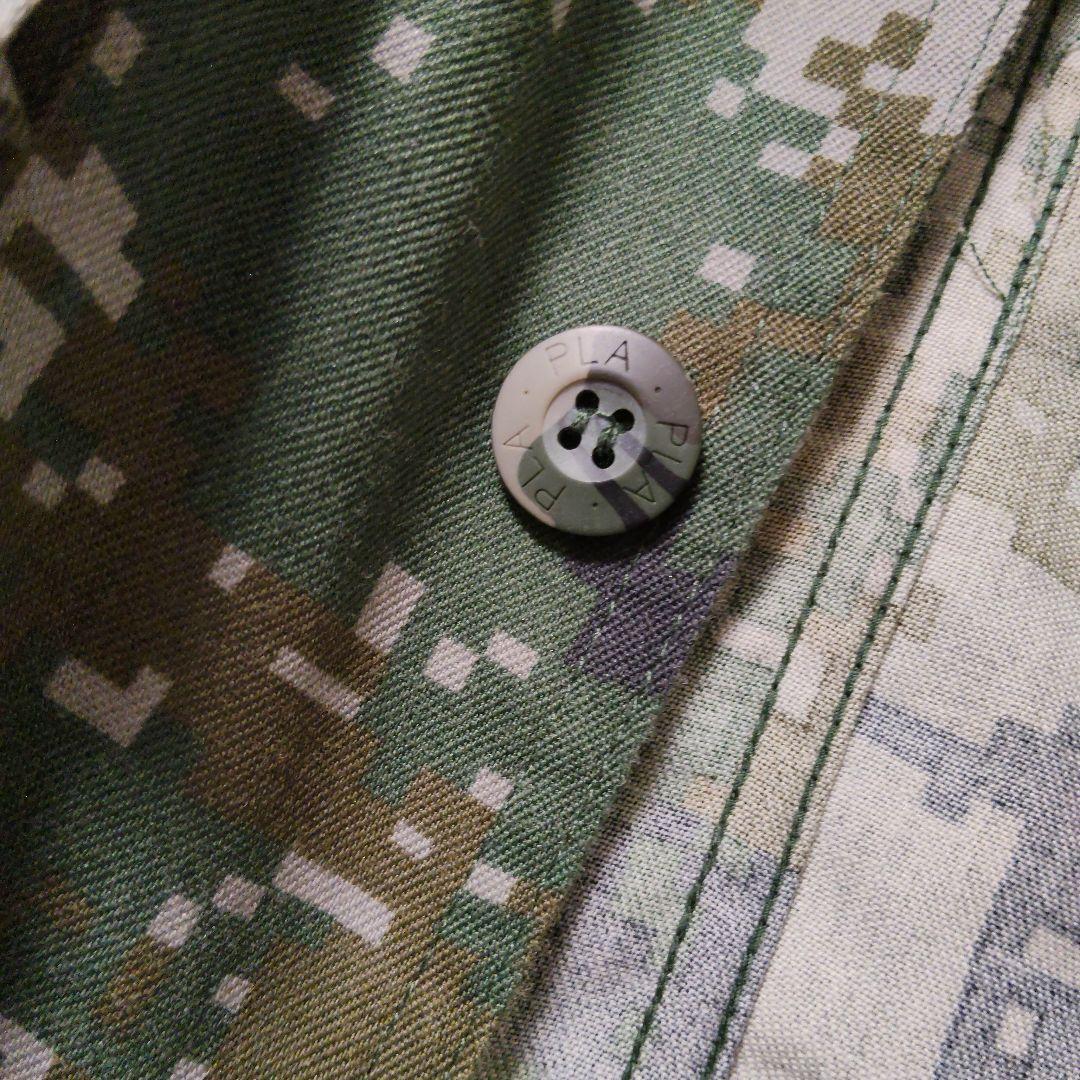 中国人民解放軍 07式林地迷彩服 実物 上下+戦闘服ズボン用ベルト セット