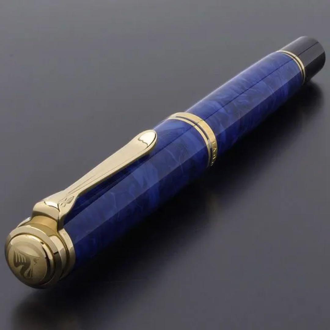 ペリカン スーベレーン M800 ブルー・オ・ブルー　ニブEF　Pelikan
