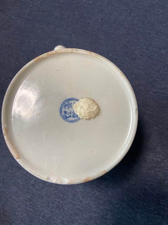 古美術品　染付(青花)急須　朱夫子治家格言　茶壺