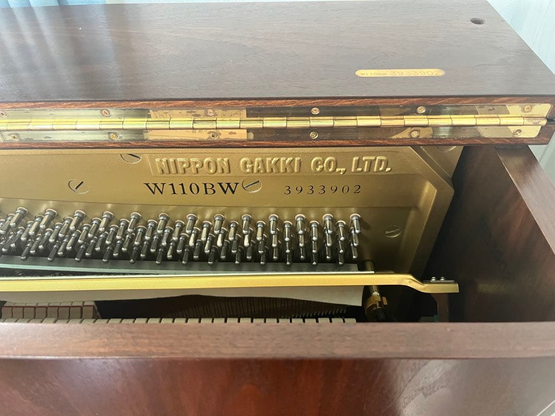 【最終】YAMAHA アップライトピアノ W110BW 猫脚 ウォルナット 美品