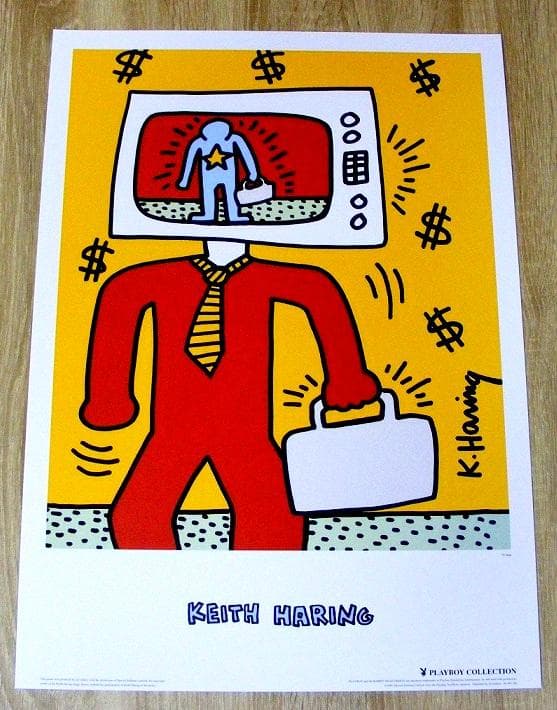 キースヘリング TV Man 1999年製 ポスター