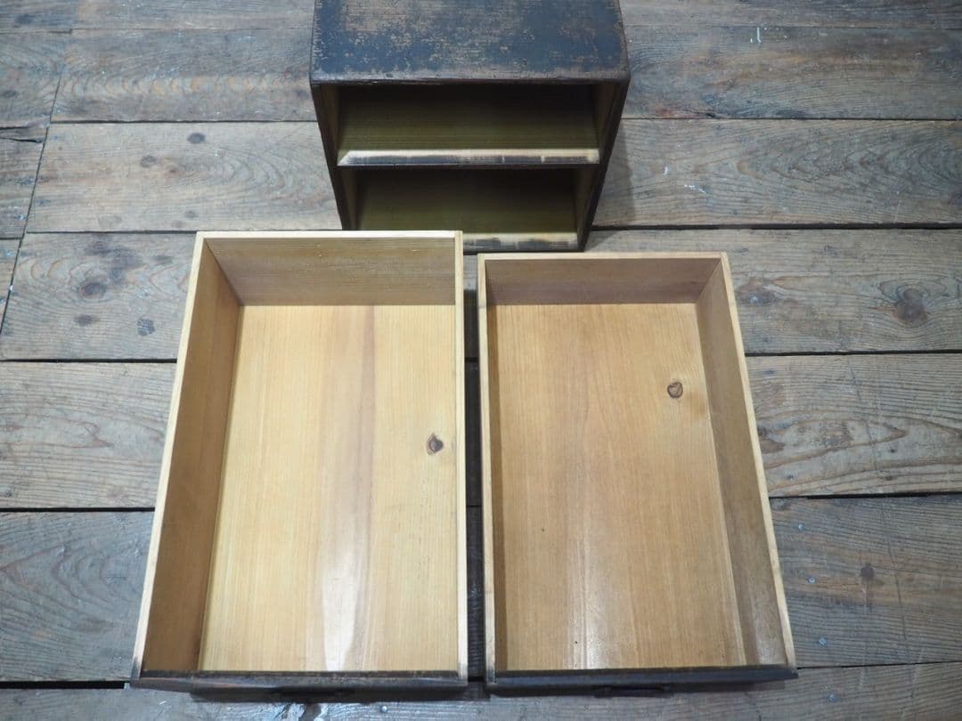 1267 アンティーク　小引き出し　収納棚　ケース　展示台　古家具古道具　レトロ