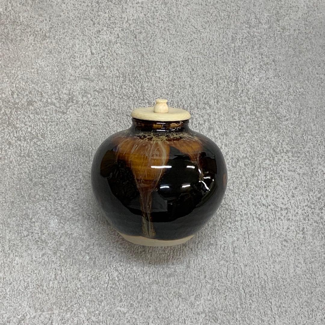 茶入れ 桶谷定一 共箱 巾着付 茶道具 抹茶 和食器 茶の湯 骨董