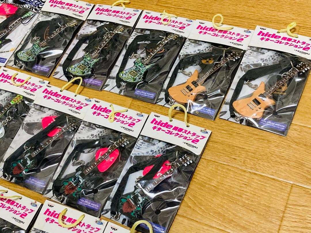 hide 携帯ストラップ ギターコレクション 20セット 新品未開封 当時モノ