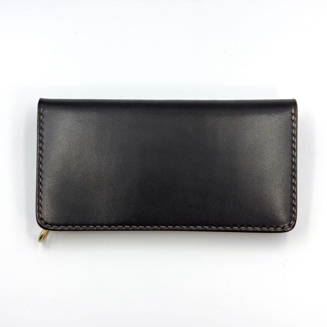 トラッカーウォレット(ブラック)サドルレザー　タロンジッパー　ヴィンテージタイプ