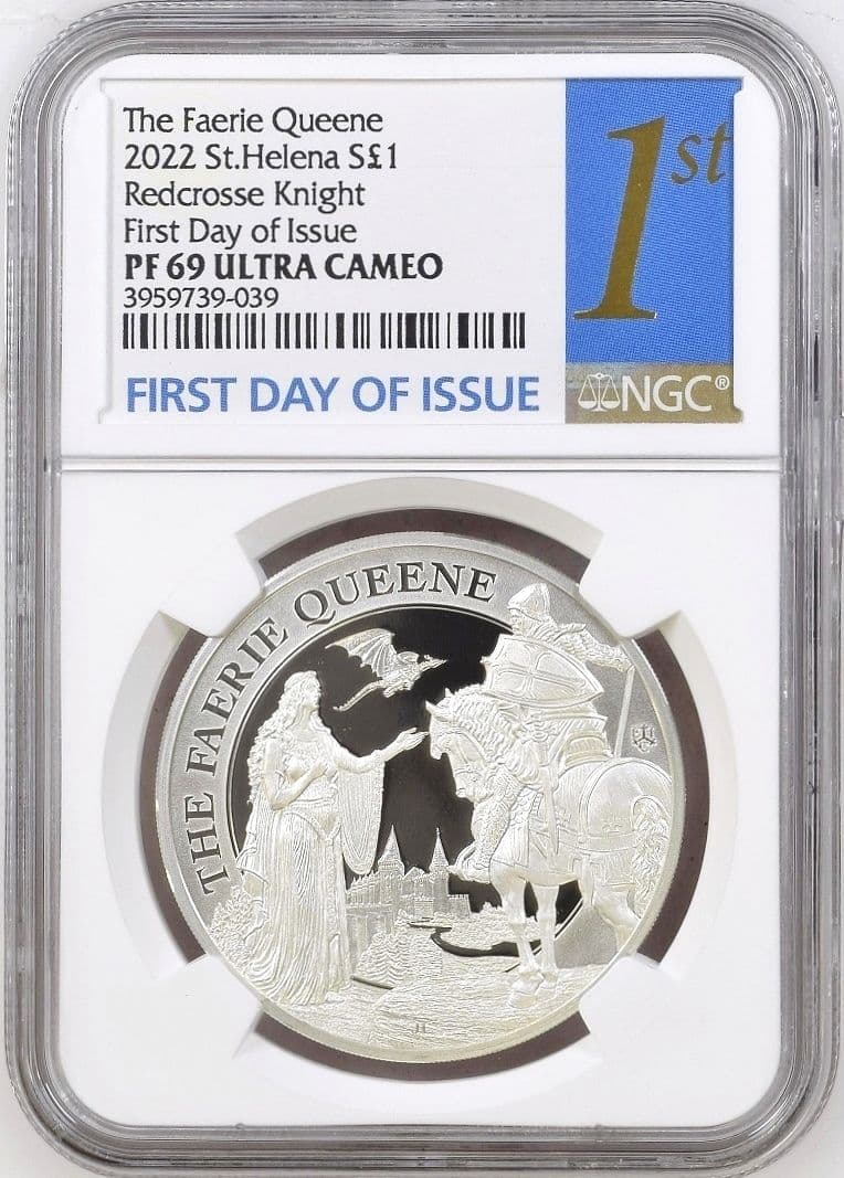 2022年 セントヘレナ フェアリークイーン 1オンス プルーフ銀貨 PF69