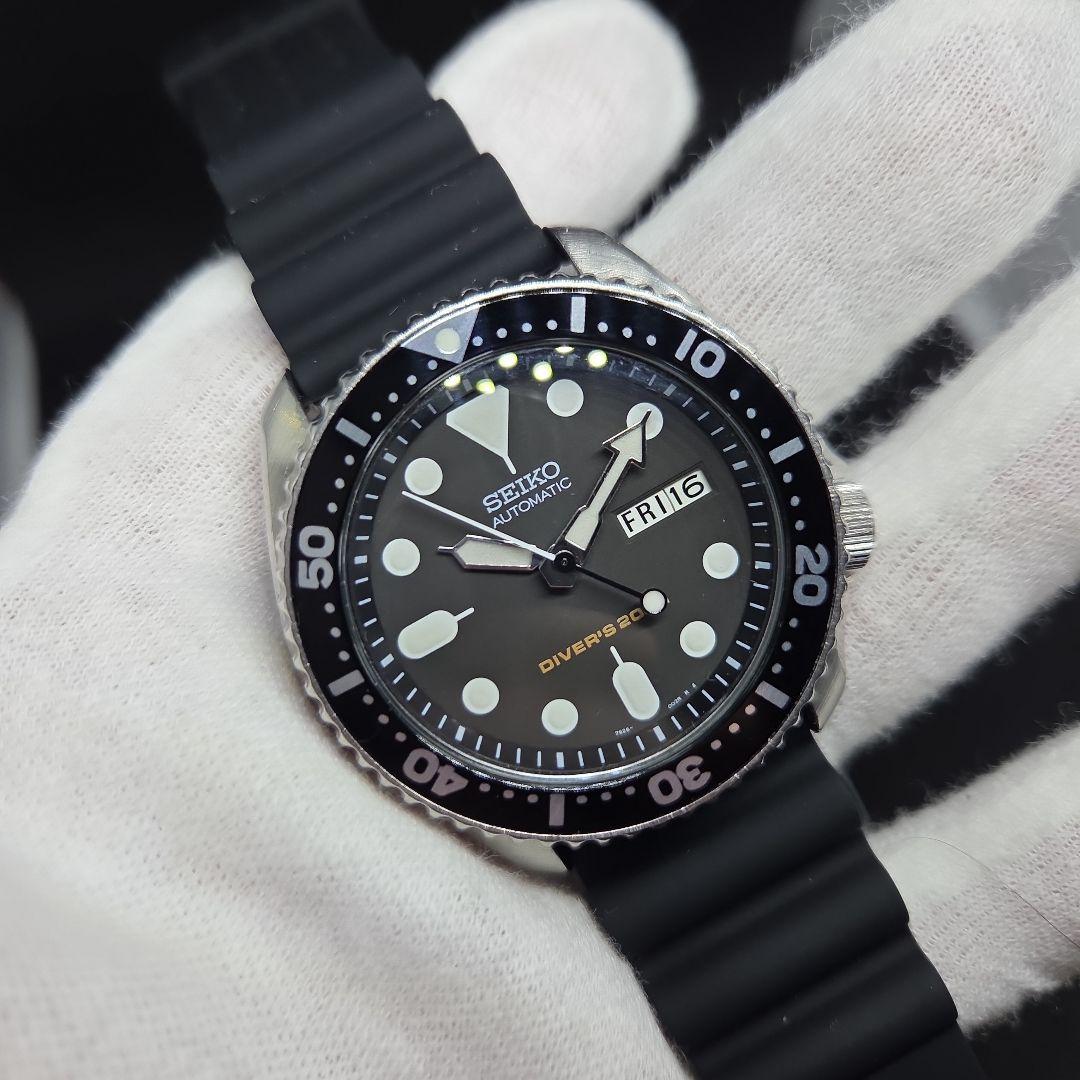 SEIKO SKX007 7S26-0020 ブラックボーイ稼働品　純正ベルト付