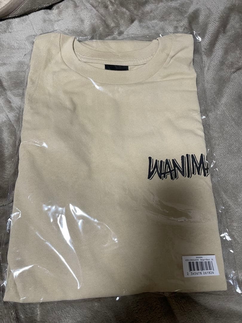 WANIMA KDB LONGSLEEVE Beige×Black XL