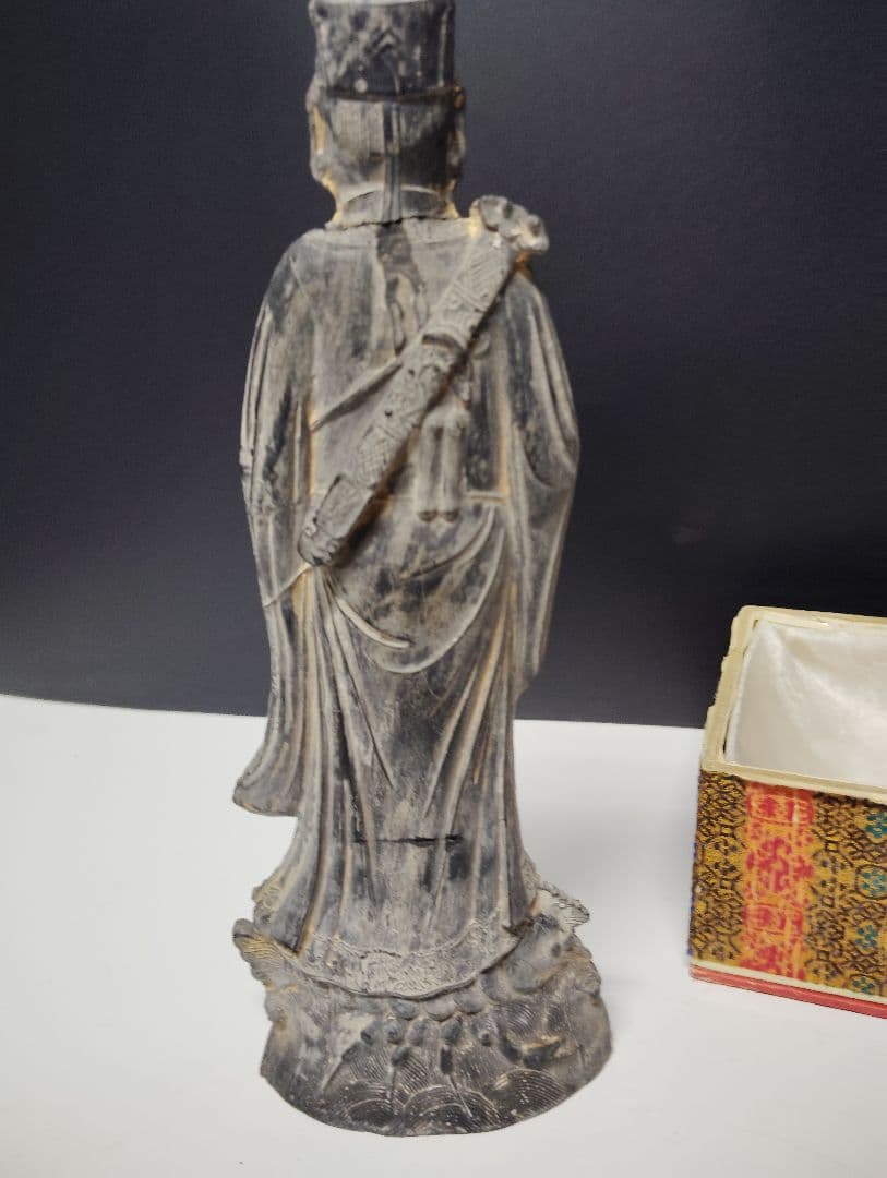 中国美術　菩薩墨　書道　骨董品　彫刻　オブジェ　仏像　中国墨