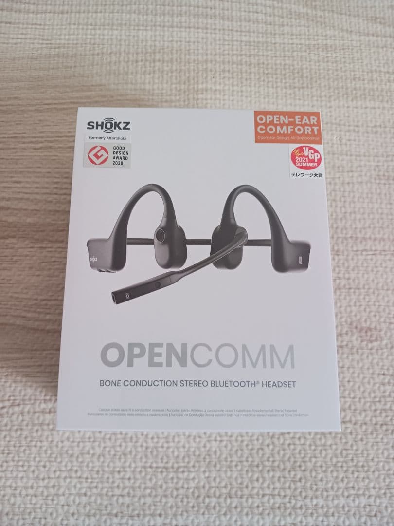 SHOKZ OPENCOMM 骨伝導ヘッドセット ブラック 新品　未使用　未開封