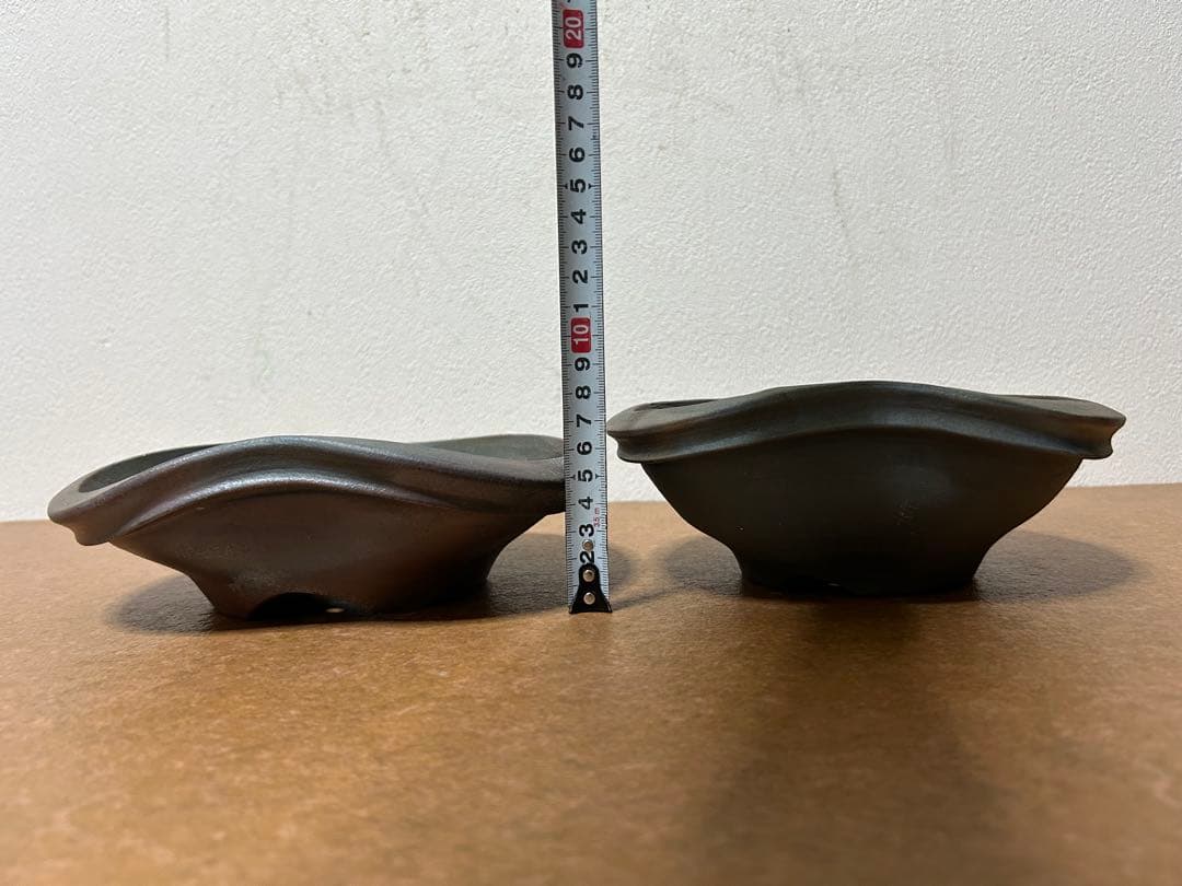 竹鳳　焼締変形盆栽鉢　貴風盆栽　小品盆栽　文人木　寄せ植え　山野草