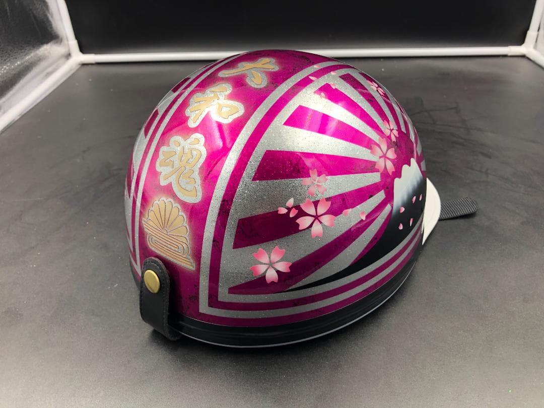 コルク半　カスタム　富士日章　三つボタン　ピンクラップ　ラメ　桜　高級クリヤ
