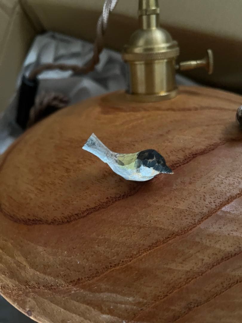 作家　 木製ペンダントライト 小鳥の装飾　工房はーべすと　鳥
