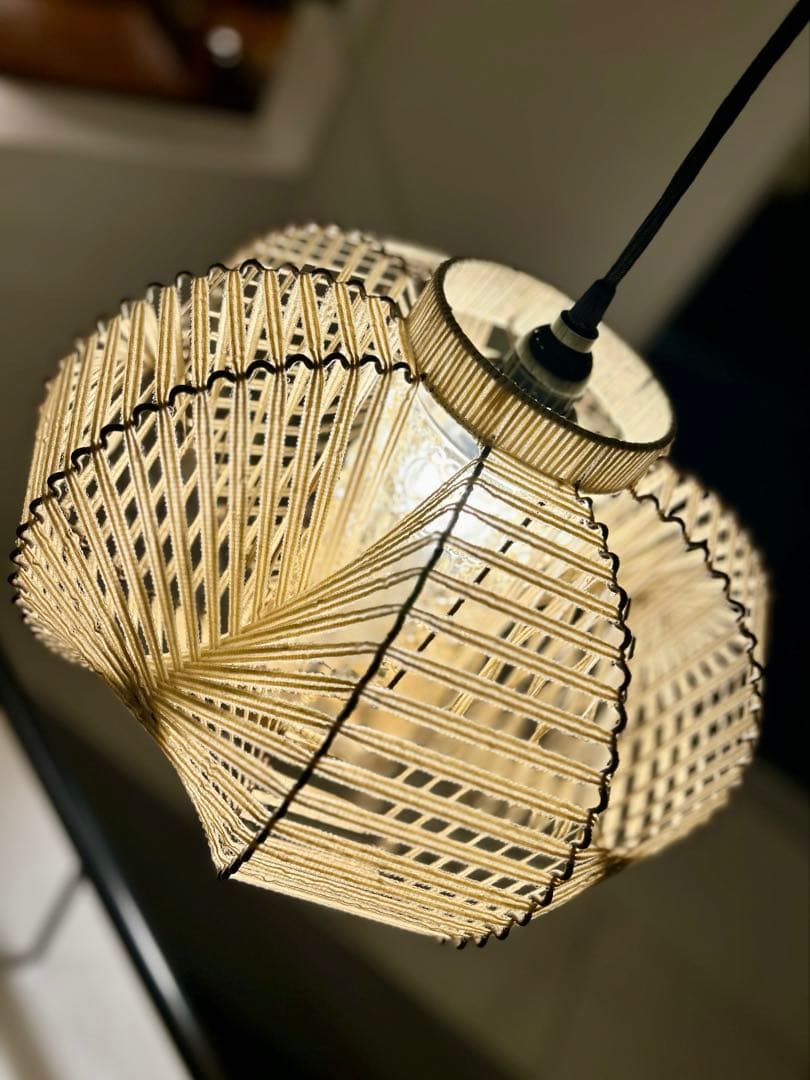 独60年代　EEA Leuchten ヴィンテージ・プレスガラスとストリングス