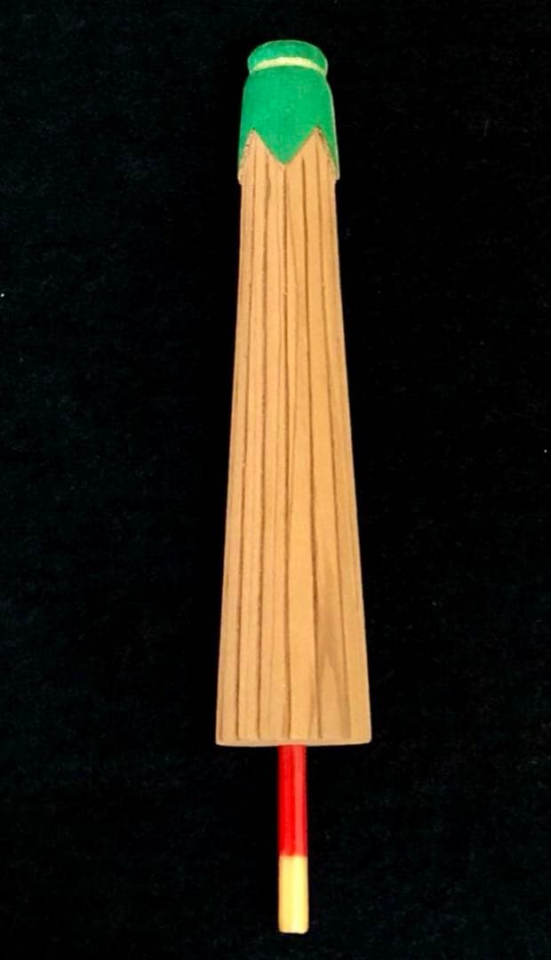 【美品】「祖」神代杉 傘香合 道場 宗廣 共箱 茶道具 (122a⑥)