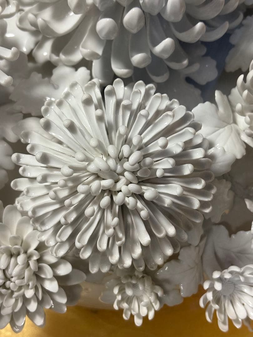 有田焼 華生窯 白菊花盛 陶器 国宝級 繊細 緻密品