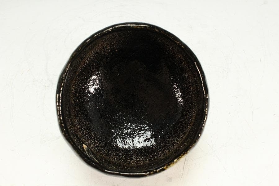 茶道具 不ニ 黒楽茶碗 仁阿弥道八造 共箱(K-XA876)