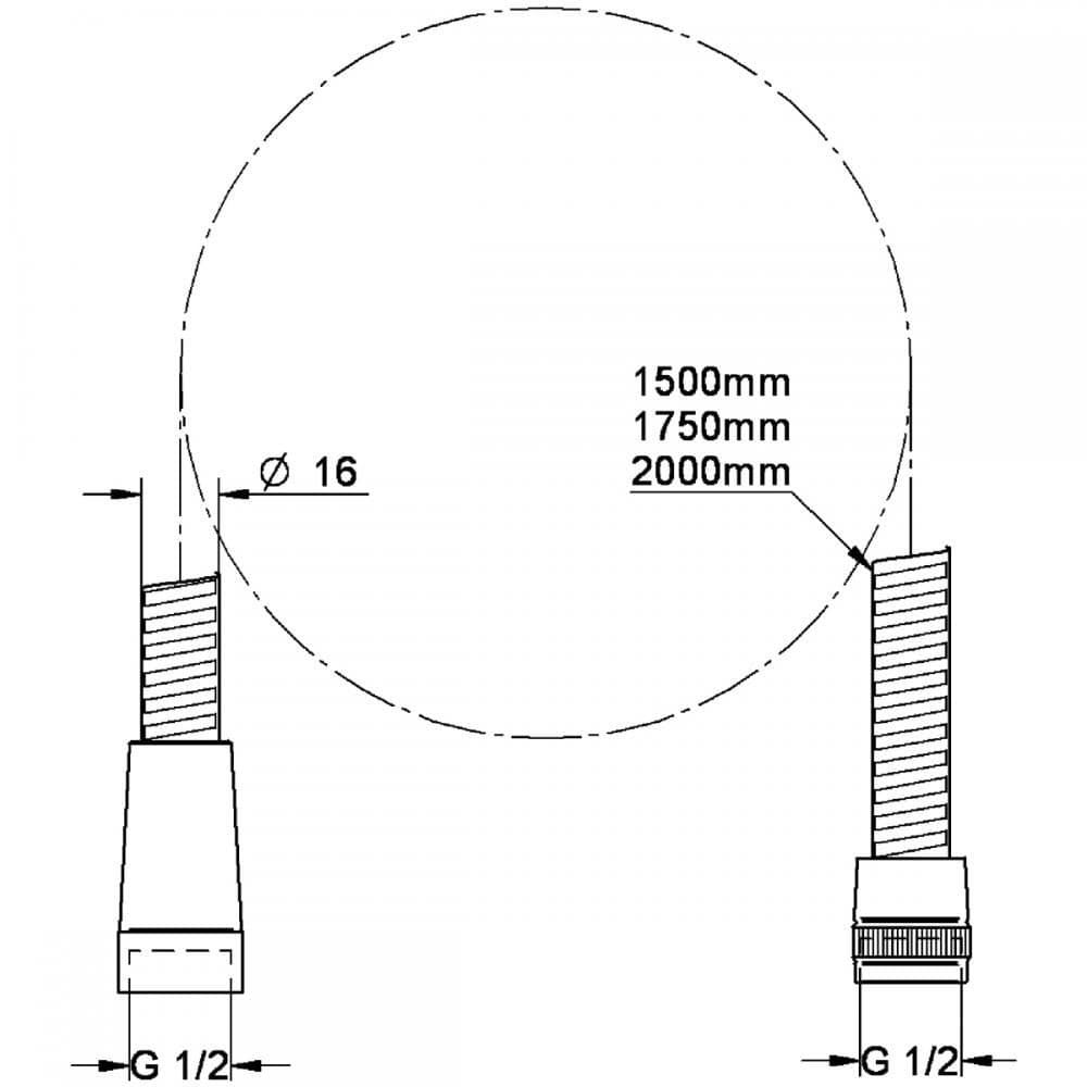 GROHE メタフレックスシャワーホース 2841000J 1750ｍｍ