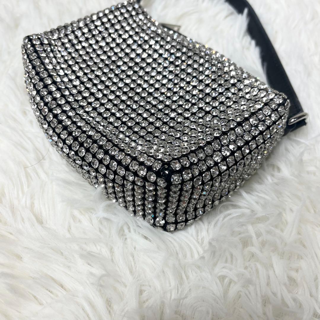 【美品】 アレキサンダーワン heiress ラインストーンメッシュポーチ