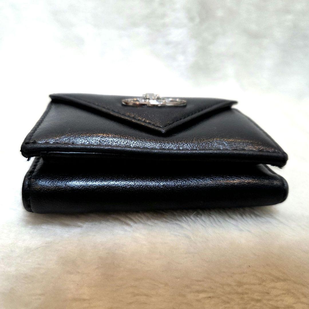 美品 ヴィヴィアンウエストウッド　3つ折り財布　レター型　オーブ　黒