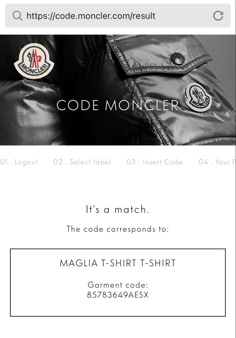 【未使用級】モンクレールコード認証確認済！　ダブルロゴTシャツ ネイビーMサイズ