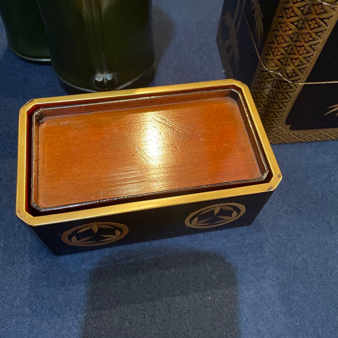時代物　『野弁当箱』　木製漆器　※状態良好　木箱付　漆器