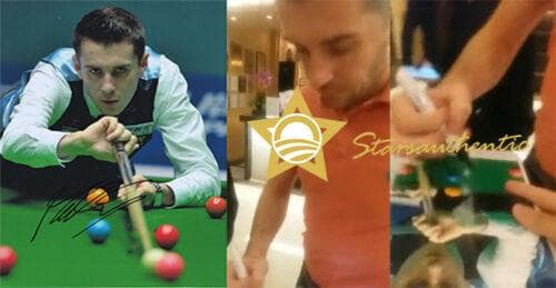 直筆サイン入り写真 マーク・セルビー スヌーカー選手/フレームなし/SA鑑定済