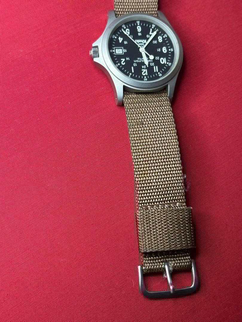 【電池交換済み・動作品】Hamilton Khaki クォーツ腕時計