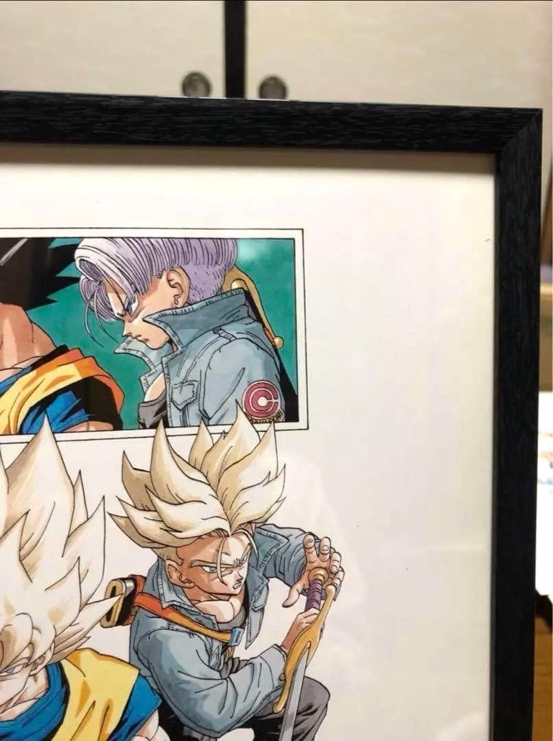ドラゴンボール　三大スーパーサイヤ人　イラスト　30cm　額付き