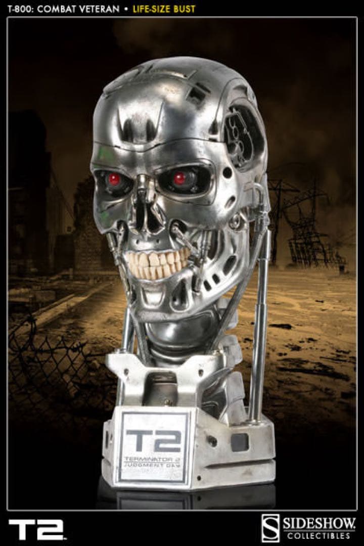 希少】サイドショウ T-800 ターミネーター2 1/1バスト（コンバット版）