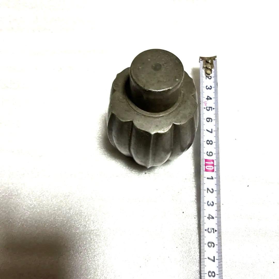 古錫 茶葉罐 乾茂自造 「錫製光面無紋茶心壺」 茶筒 茶入 茶純錫 金工 茶器