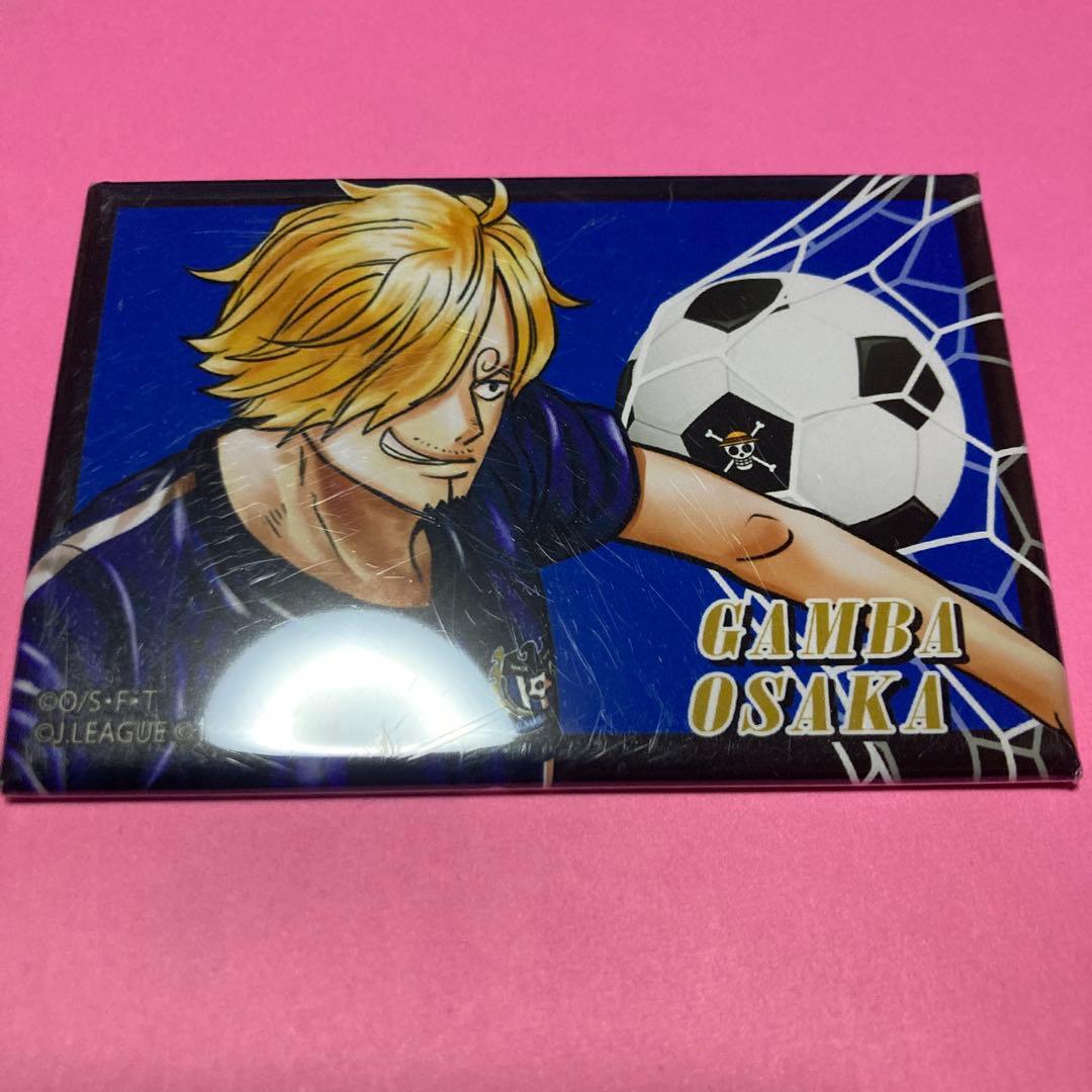 ONE PIECE サッカー　缶バッジ　コラボ　スクエア缶バッジ　希少