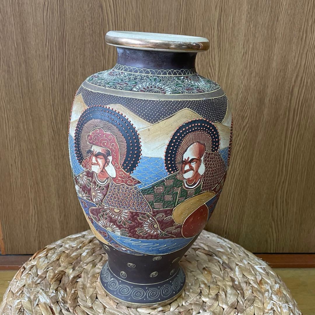 骨董品　アンティーク 時代物　薩摩焼 花瓶